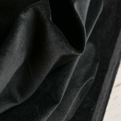 Black Cotton Velvet Fabric