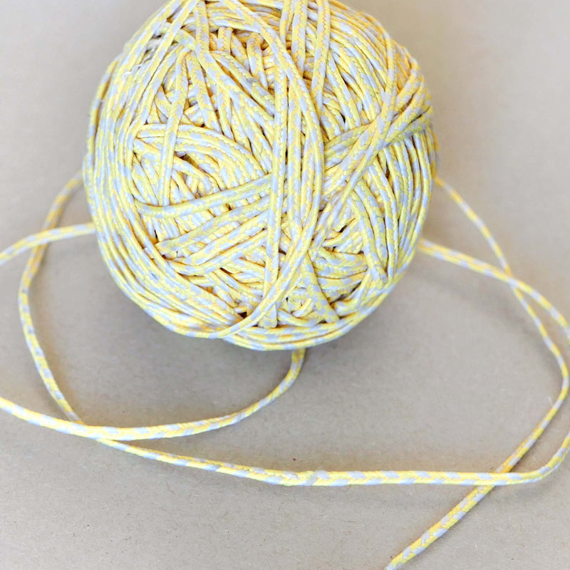 Deep String Cloth Yellow & White Cotton Wrapping String | Cloth House • Cloth House