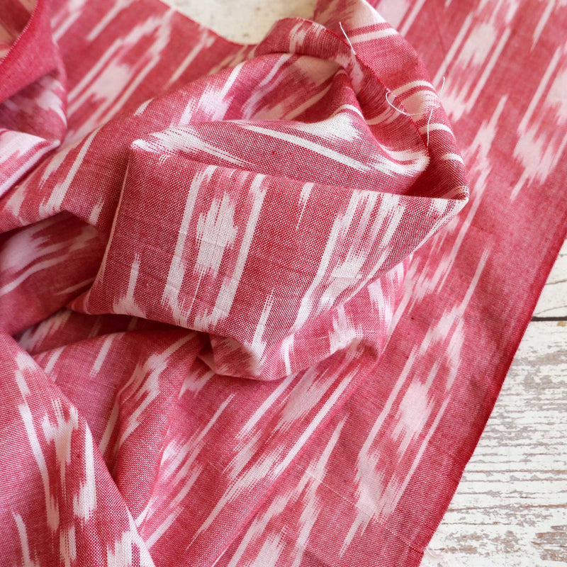 Red Ikat Cotton Fabric | Cloth House • Cloth House