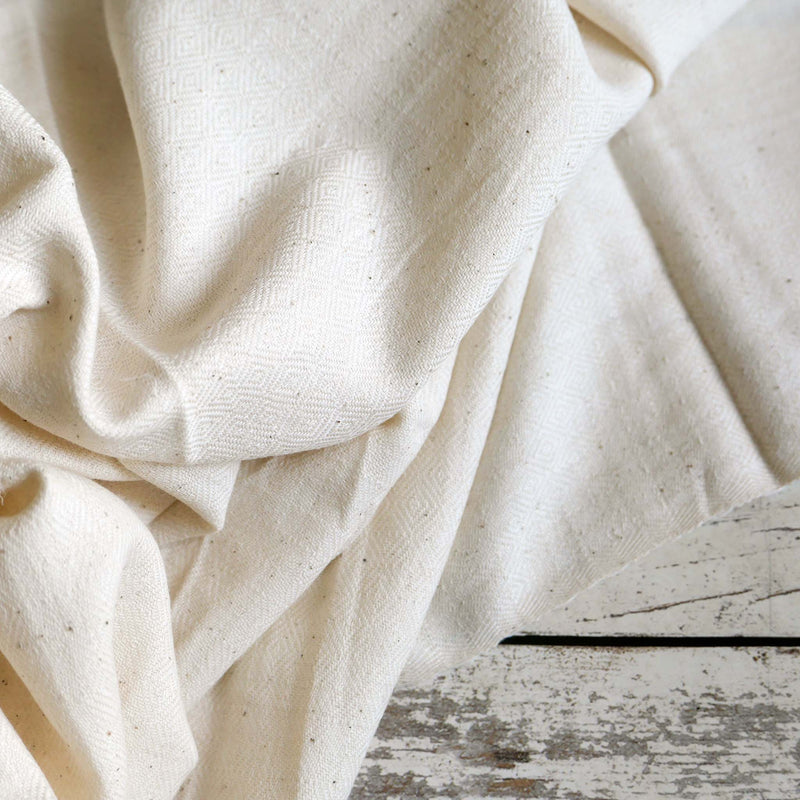 Natural Undyed Jacquard Cotton Fabric | Cloth House • Cloth House