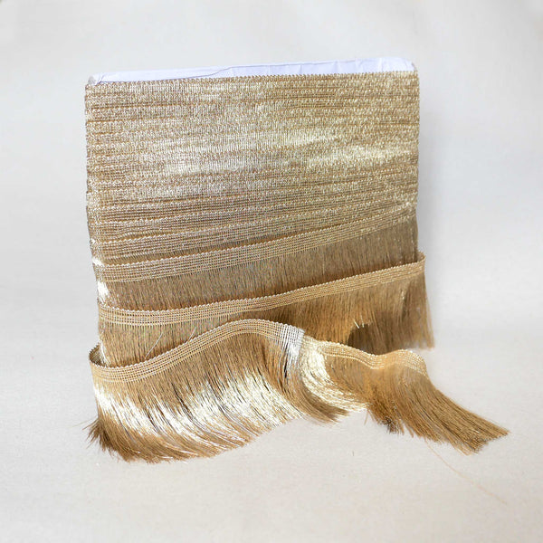 gold dress for ball Gold Metallic Fringe Trim