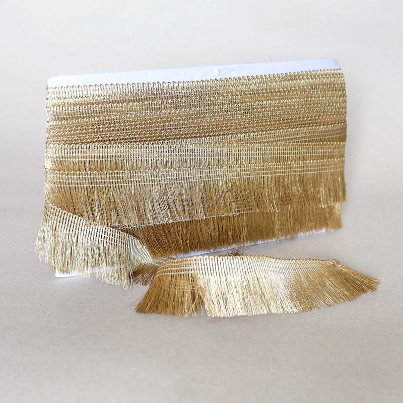 Gold Metallic Fringe Trim | Cloth House London Cloth House Gold Metallic Fringe Trim | Cloth House London Cloth House