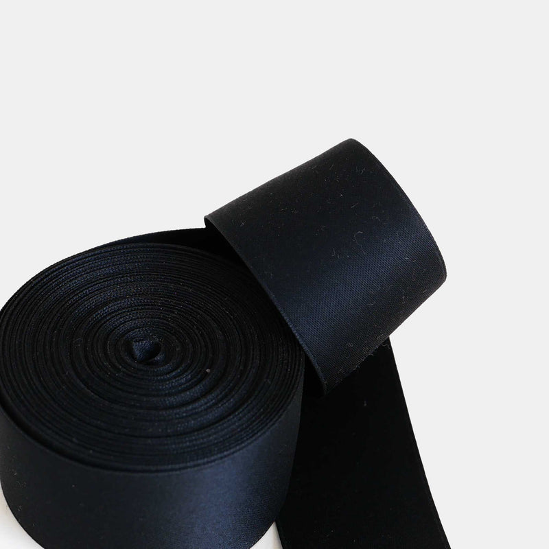 小物 VIVIANO Ribbon Collar Satin Black Cotton Satin Ribbon | Cloth House • Cloth House