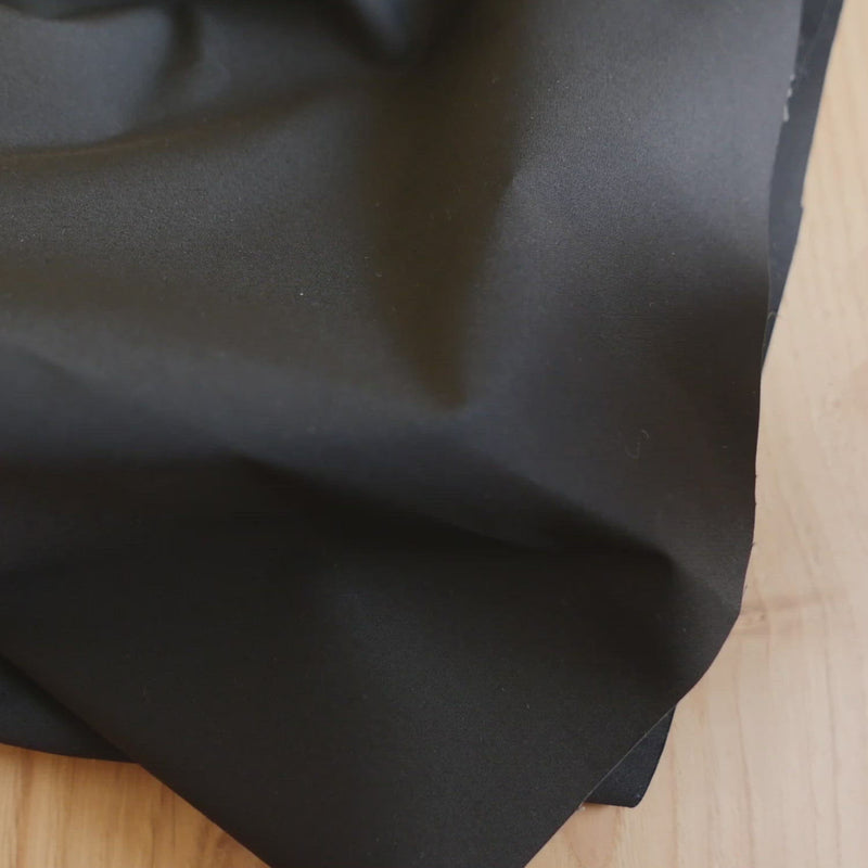 Plain black fabric.