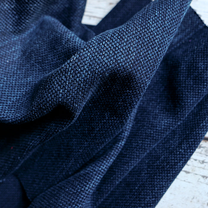 Indigo Cotton Sashiko Fabric by the yard - 714329347417