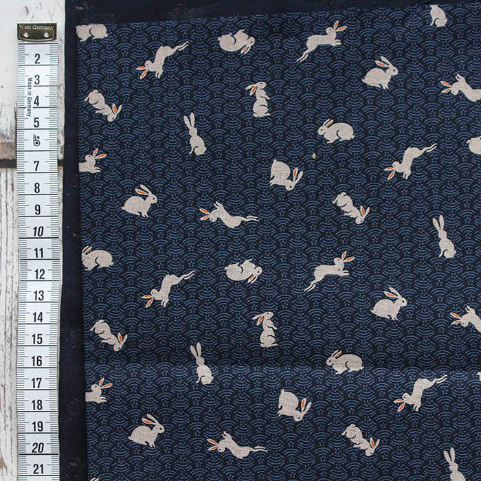 Blue Rabbit Print Cotton Fabric | Cloth House • Cloth House