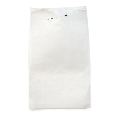 White cotton fabric with a paper-like texture.