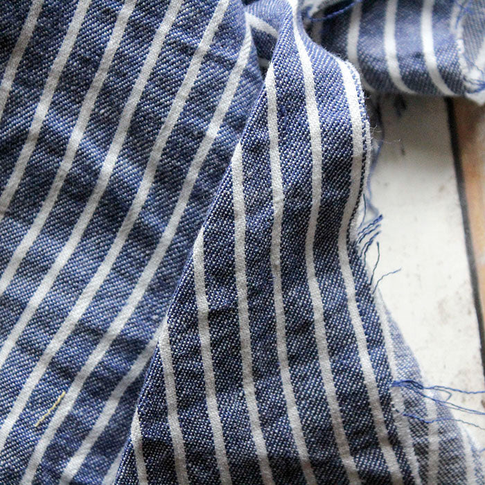Blue & White Striped Linen Fabric | Cloth House Cloth House Blue & White Striped Linen Fabric | Cloth House Cloth House