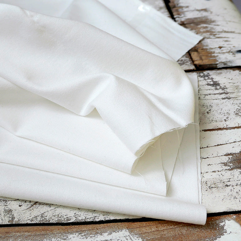 White Flannel Brushed Cotton Fabric