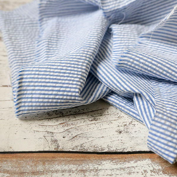 G Street Fabrics, Pure Cotton Seersucker, 58" Wide, Fabric by The Yard, Pure 100