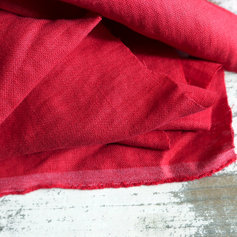 Red Irish Linen Fabric Cloth House Cloth House