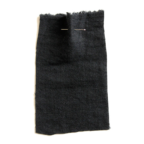 Brushed linen fabric in black.